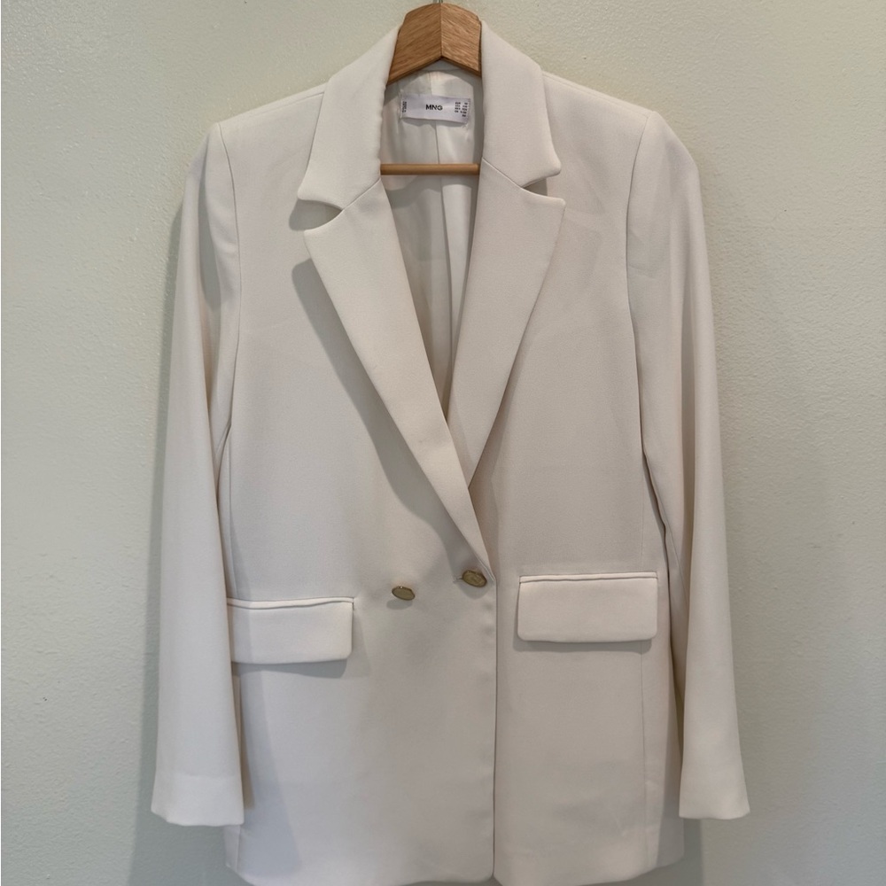 Mango Elegant Cream Blazer